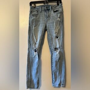 American Eagle Outfitters Light Blue Denim Jeans-Skinny Fit 28x28